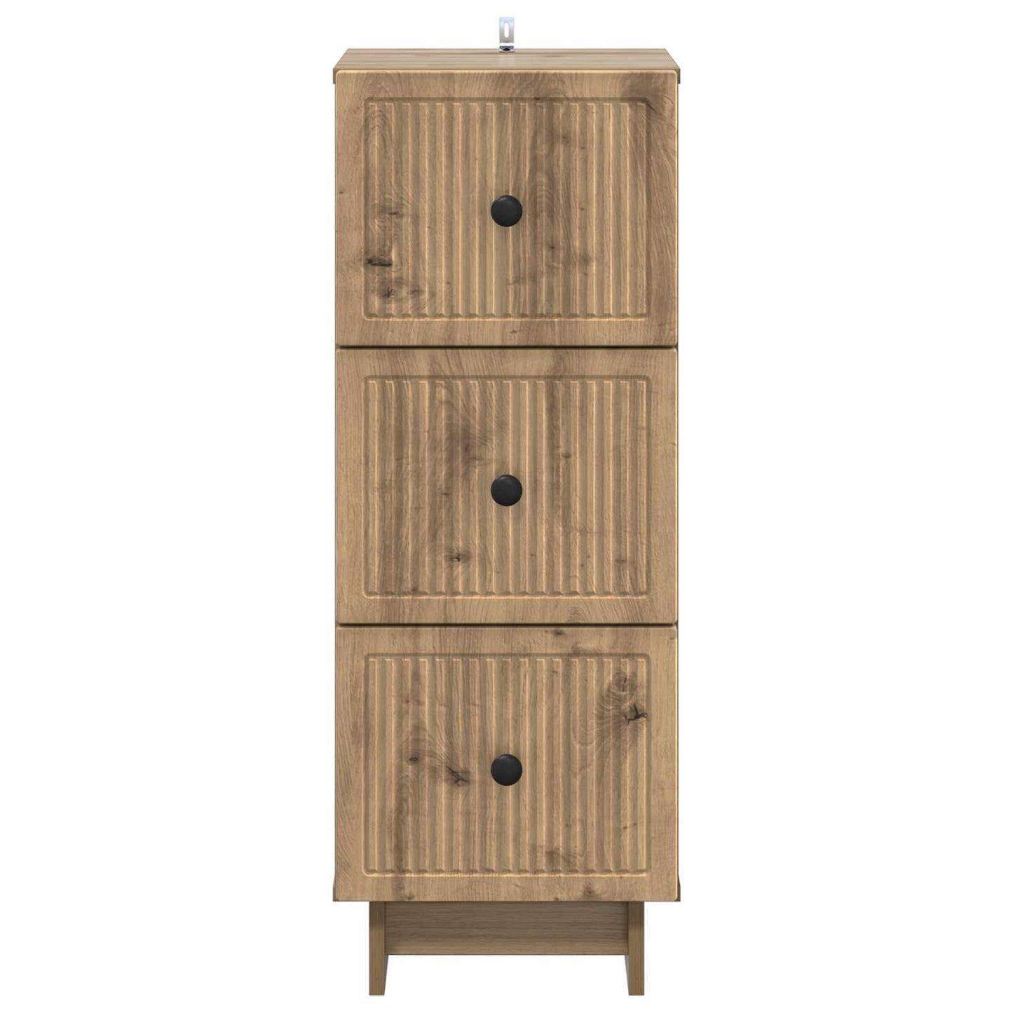 Schubladenschrank 33 x 34,5 x 90 cm Holzwerkstoff Artisan-Eiche
