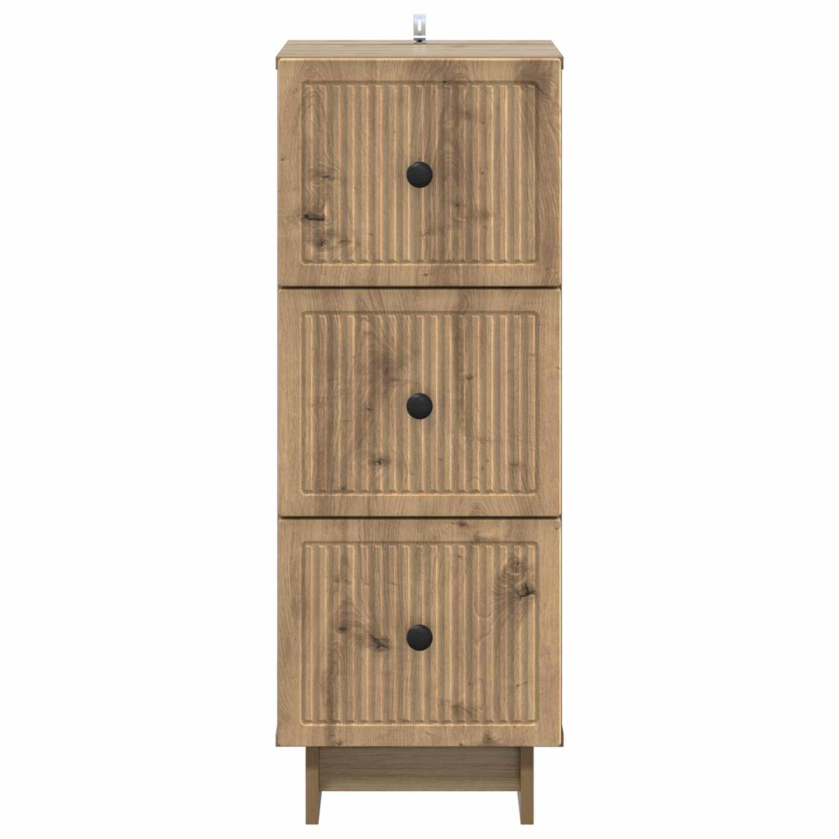 Schubladenschrank 33 x 34,5 x 90 cm Holzwerkstoff Artisan-Eiche