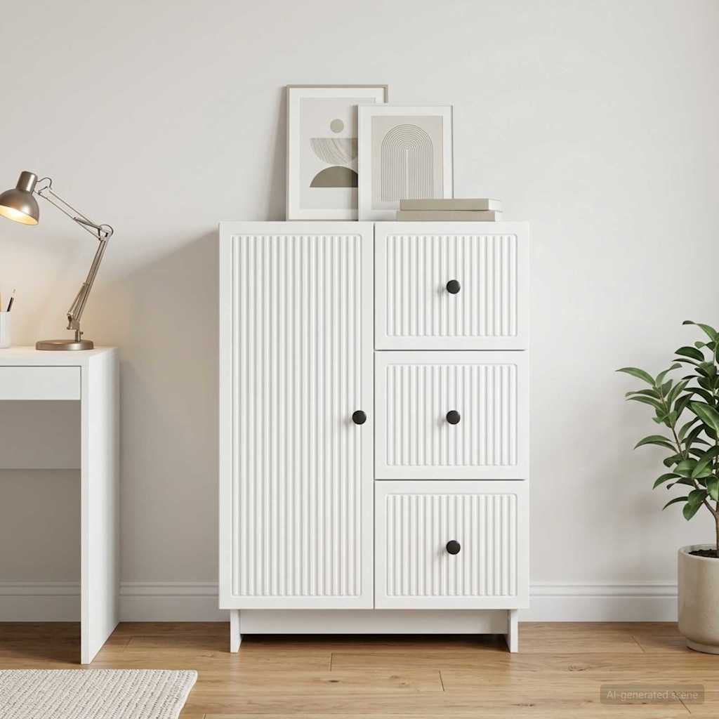Sideboard Weiß 66 x 34,5 x 90 cm Holzwerkstoff
