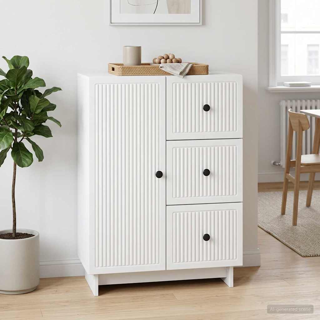 Sideboard Weiß 66 x 34,5 x 90 cm Holzwerkstoff