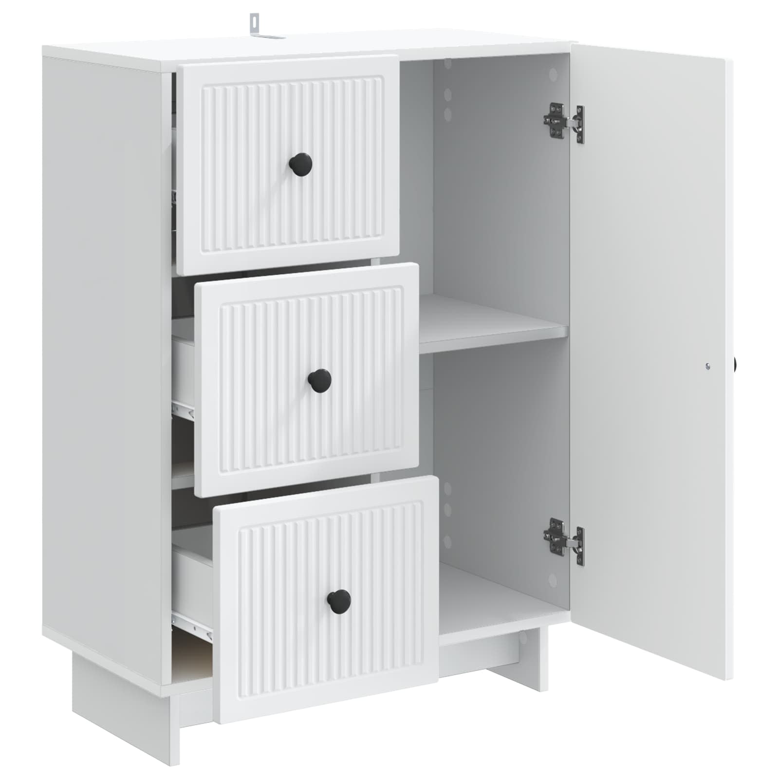 Sideboard Weiß 66 x 34,5 x 90 cm Holzwerkstoff