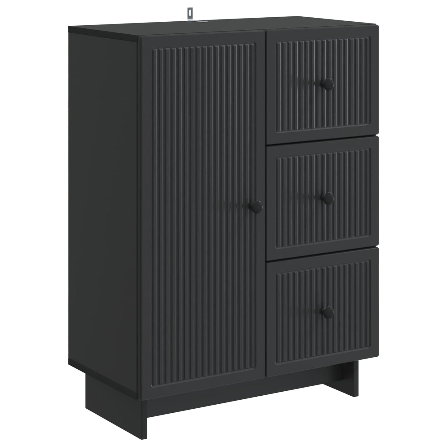 Sideboard Schwarz 66 x 34,5 x 90 cm Holzwerkstoff