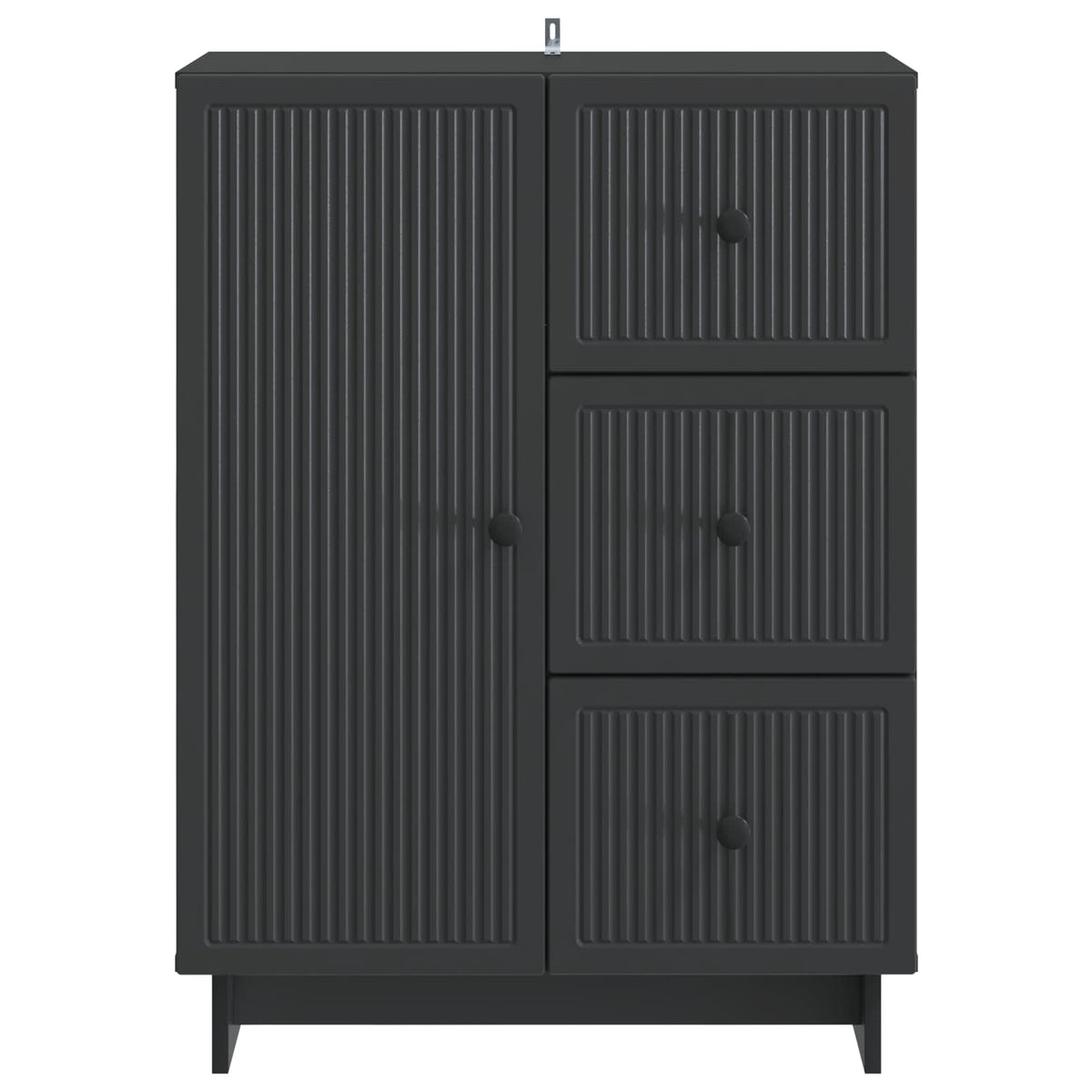 Sideboard Schwarz 66 x 34,5 x 90 cm Holzwerkstoff