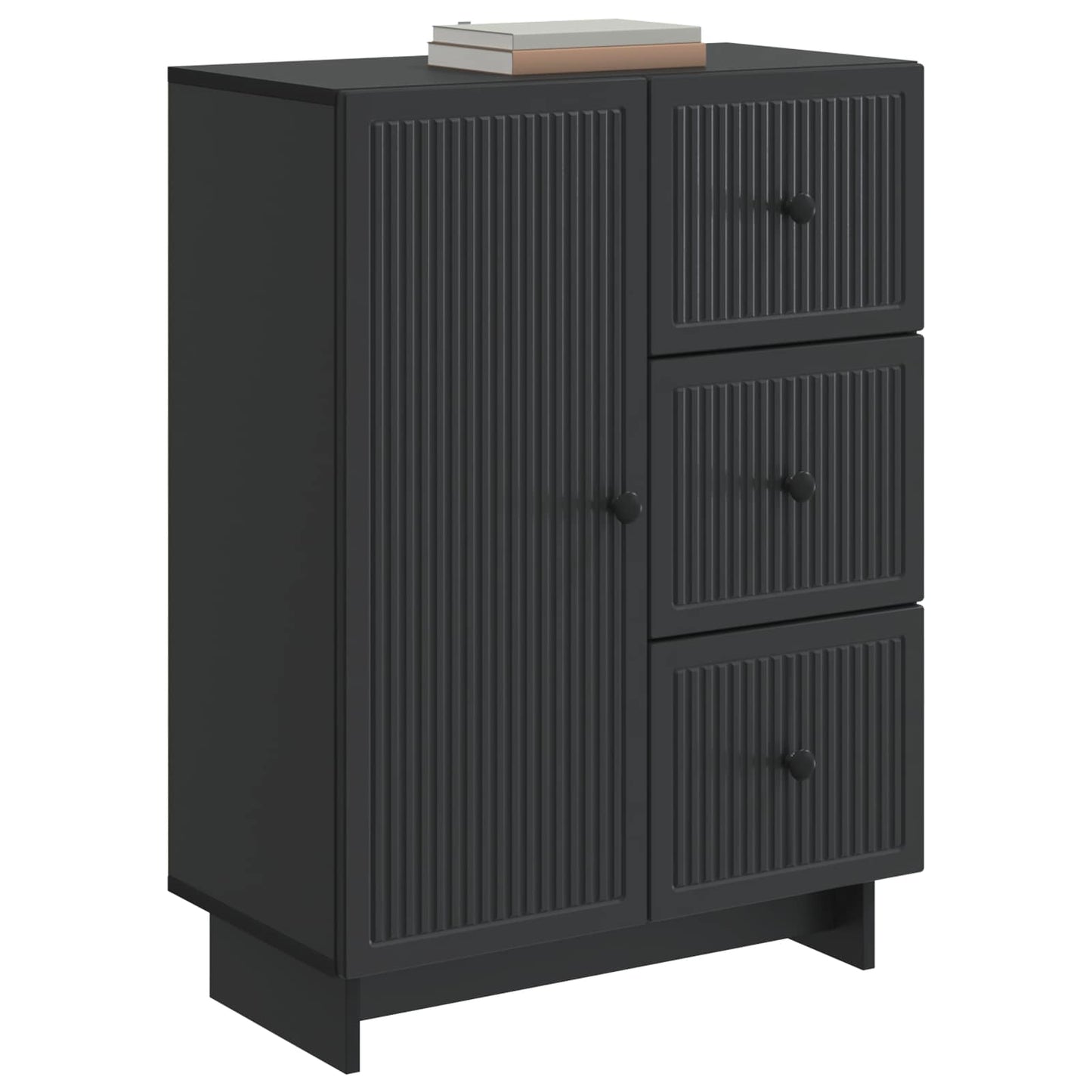 Sideboard Schwarz 66 x 34,5 x 90 cm Holzwerkstoff