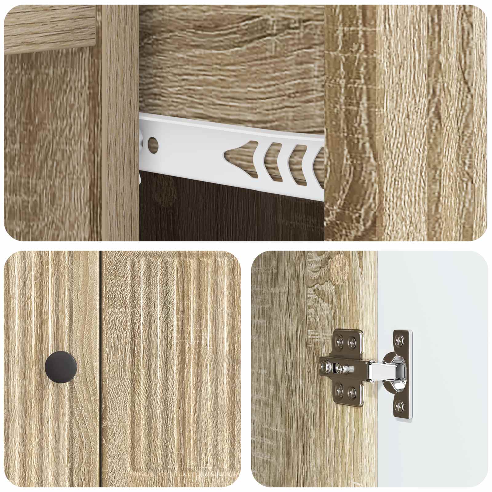 Sideboard Sonoma-Eiche 66 x 34,5 x 90 cm Holzwerkstoff