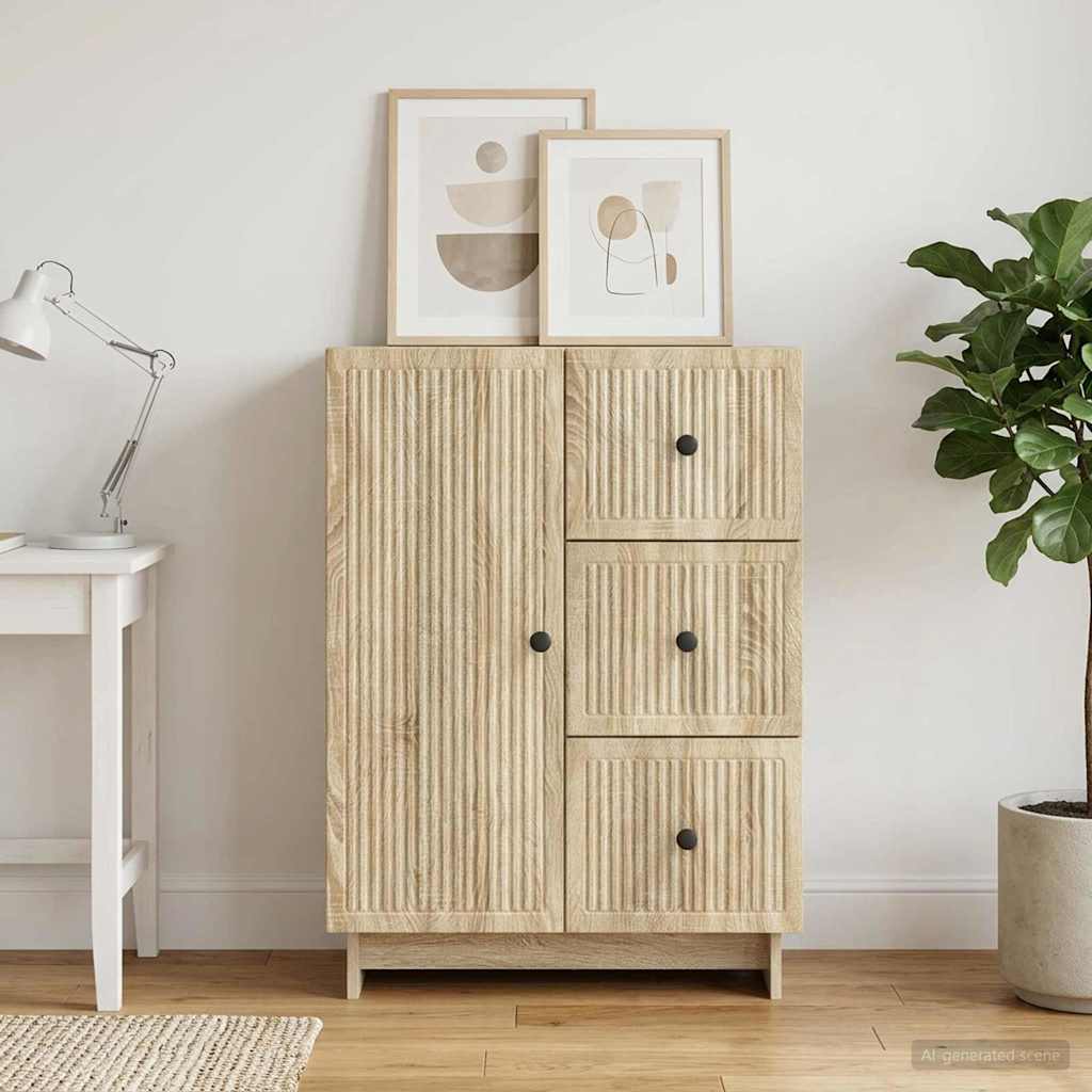 Sideboard Sonoma-Eiche 66 x 34,5 x 90 cm Holzwerkstoff