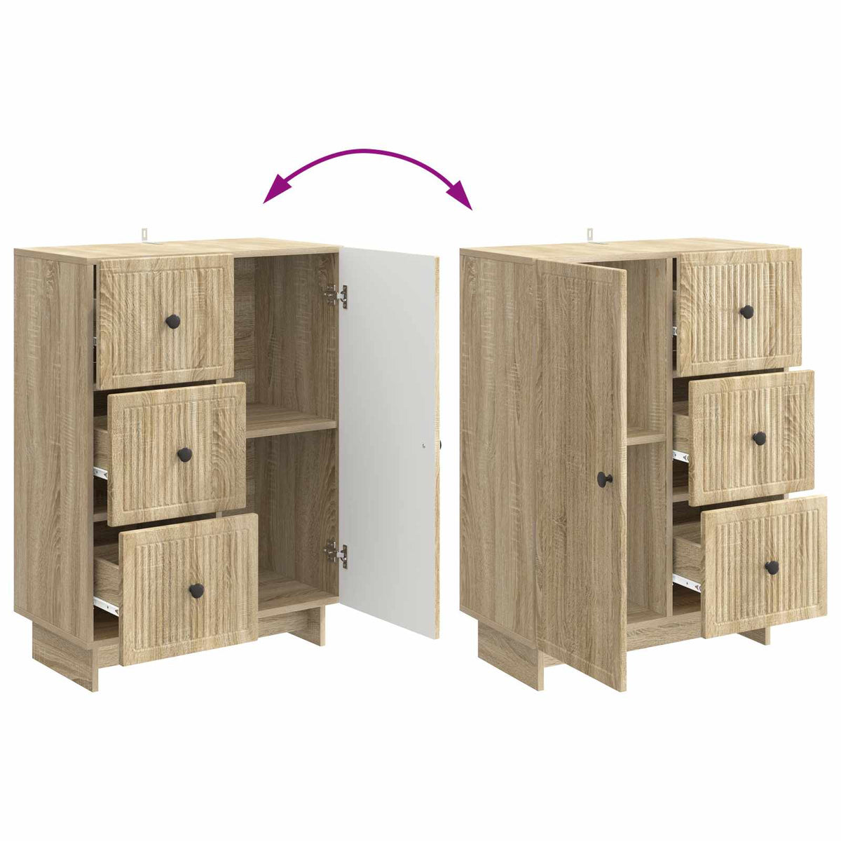 Sideboard Sonoma-Eiche 66 x 34,5 x 90 cm Holzwerkstoff