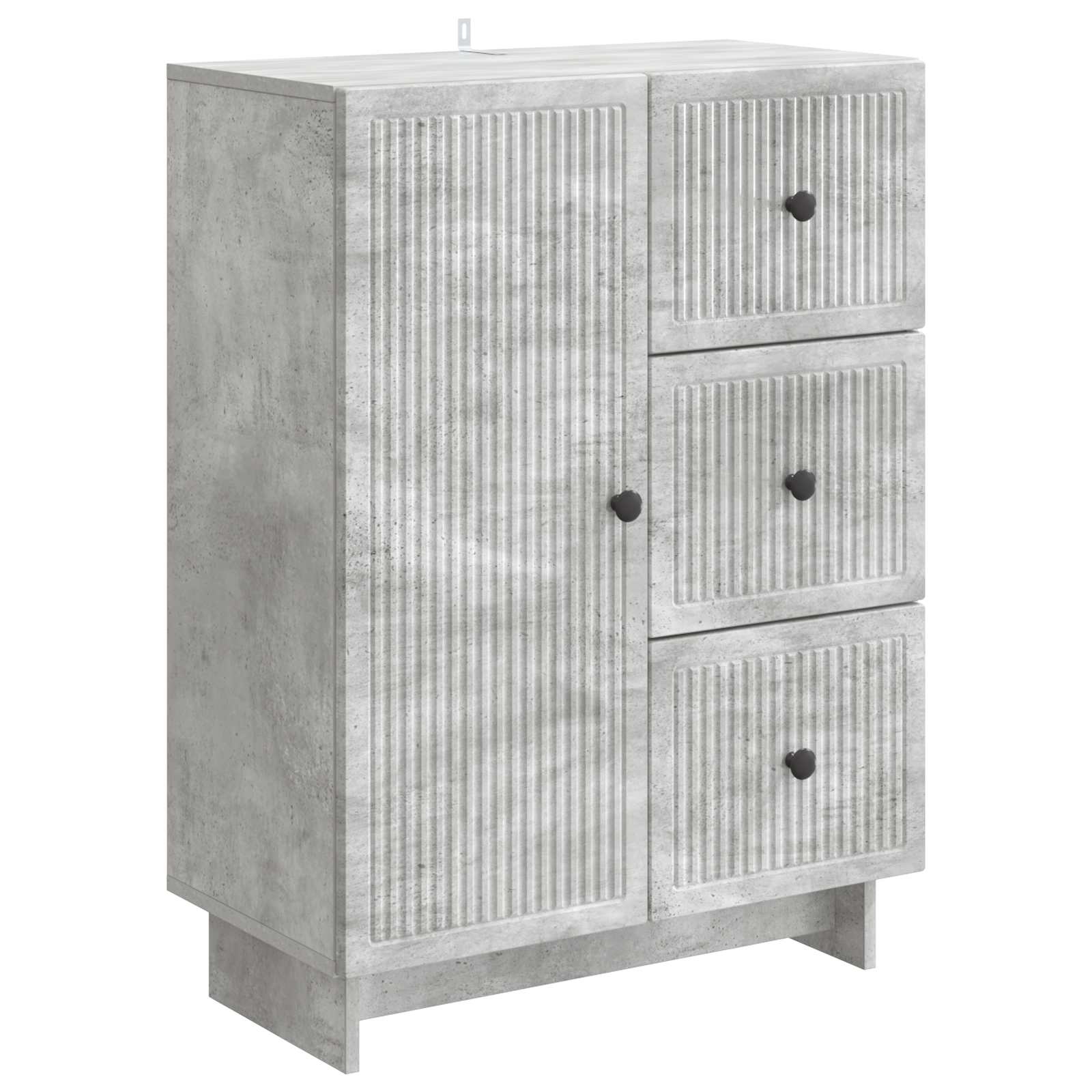 Sideboard Betongrau 66 x 34,5 x 90 cm Holzwerkstoff