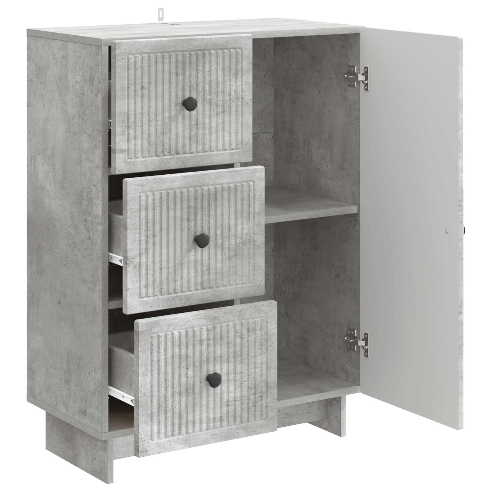 Sideboard Betongrau 66 x 34,5 x 90 cm Holzwerkstoff