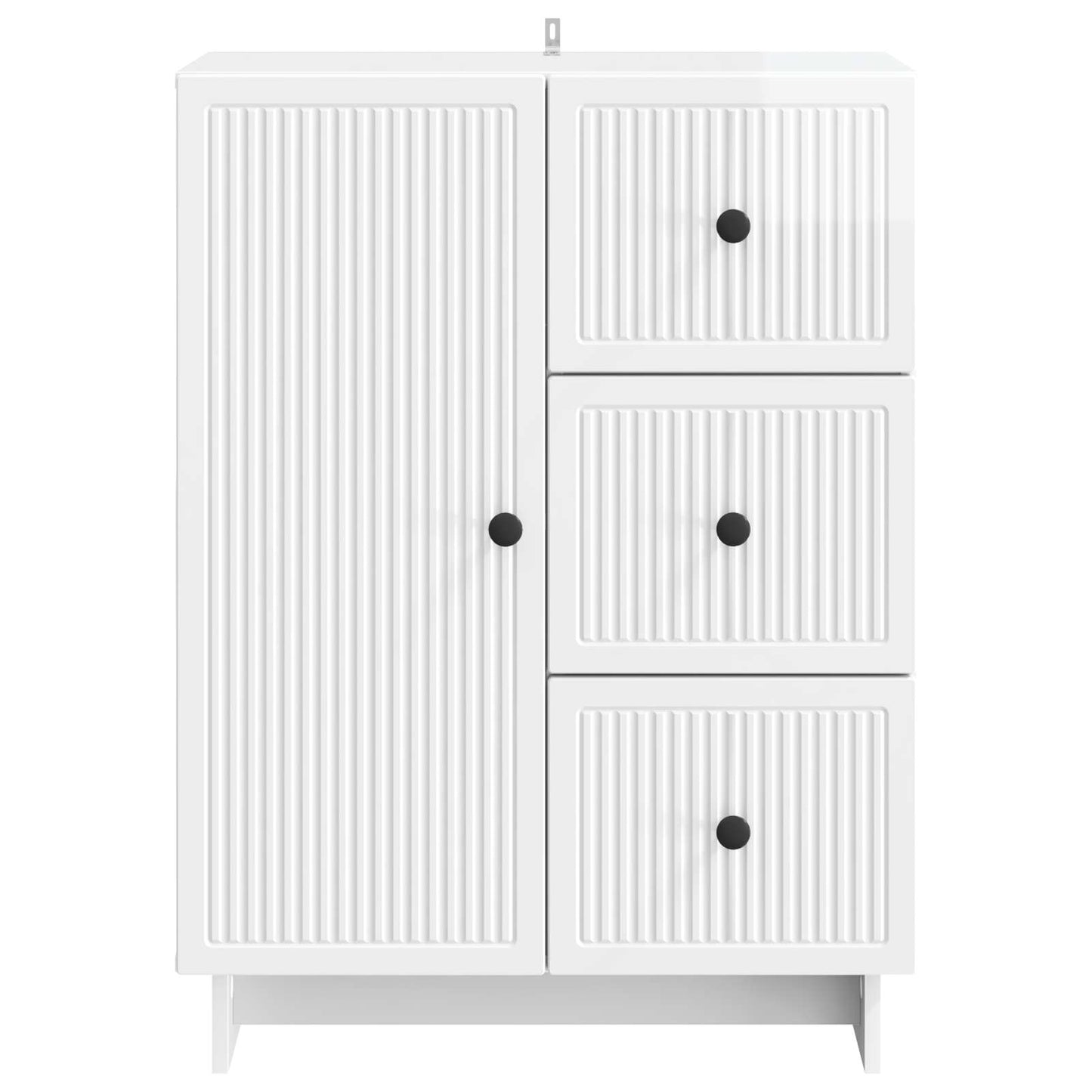 Sideboard Hochglanz Weiß 66 x 34,5 x 90 cm Holzwerkstoff