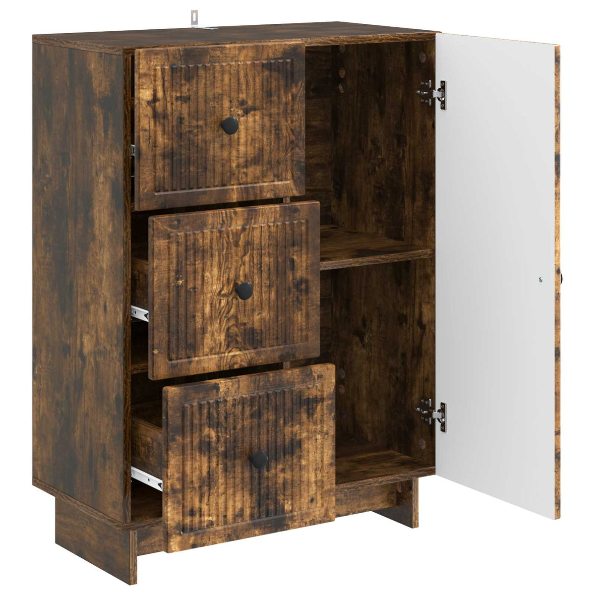 Sideboard Geräucherte Eiche 66 x 34,5 x 90 cm Holzwerkstoff