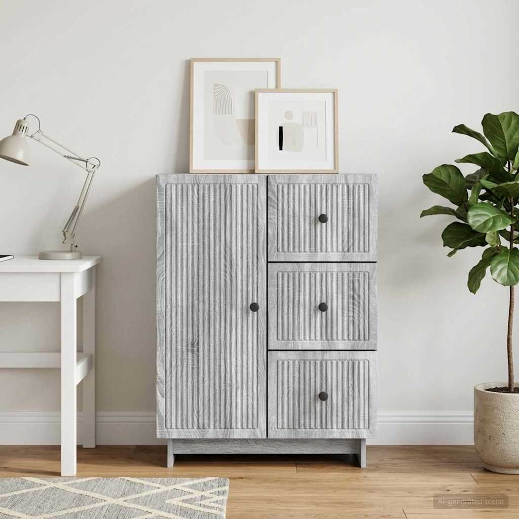 Sideboard Graues Sonoma 66 x 34,5 x 90 cm Holzwerkstoff