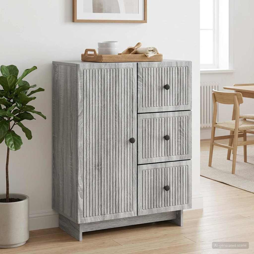 Sideboard Graues Sonoma 66 x 34,5 x 90 cm Holzwerkstoff