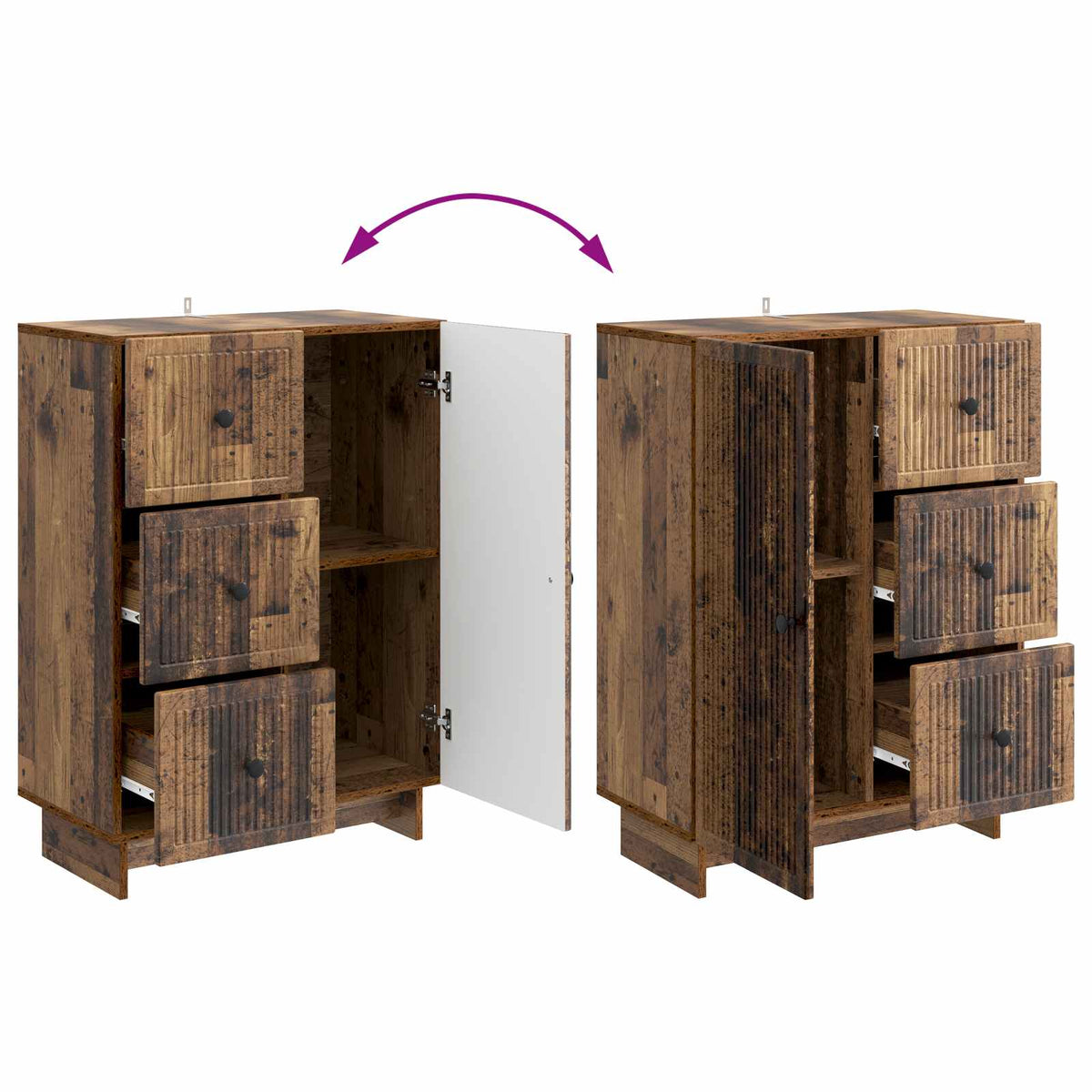 Sideboard Altholz 66 x 34,5 x 90 cm Holzwerkstoff