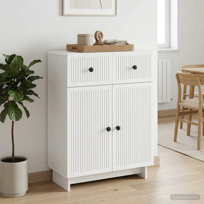 Sideboard Weiß 66 x 34,5 x 90 cm Holzwerkstoff