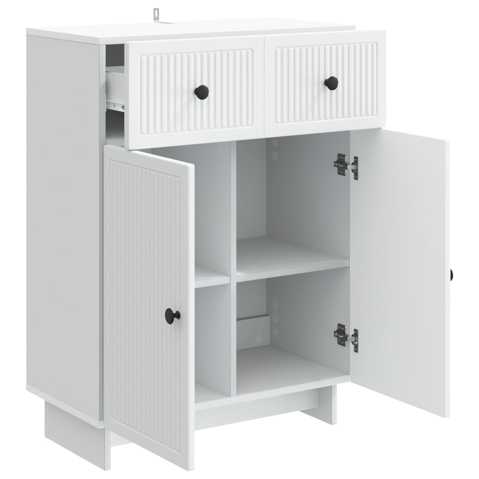 Sideboard Weiß 66 x 34,5 x 90 cm Holzwerkstoff