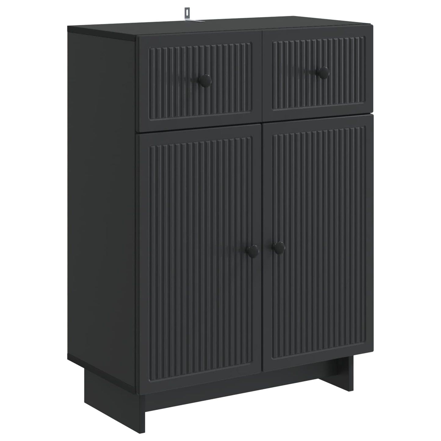 Sideboard Schwarz 66 x 34,5 x 90 cm Holzwerkstoff