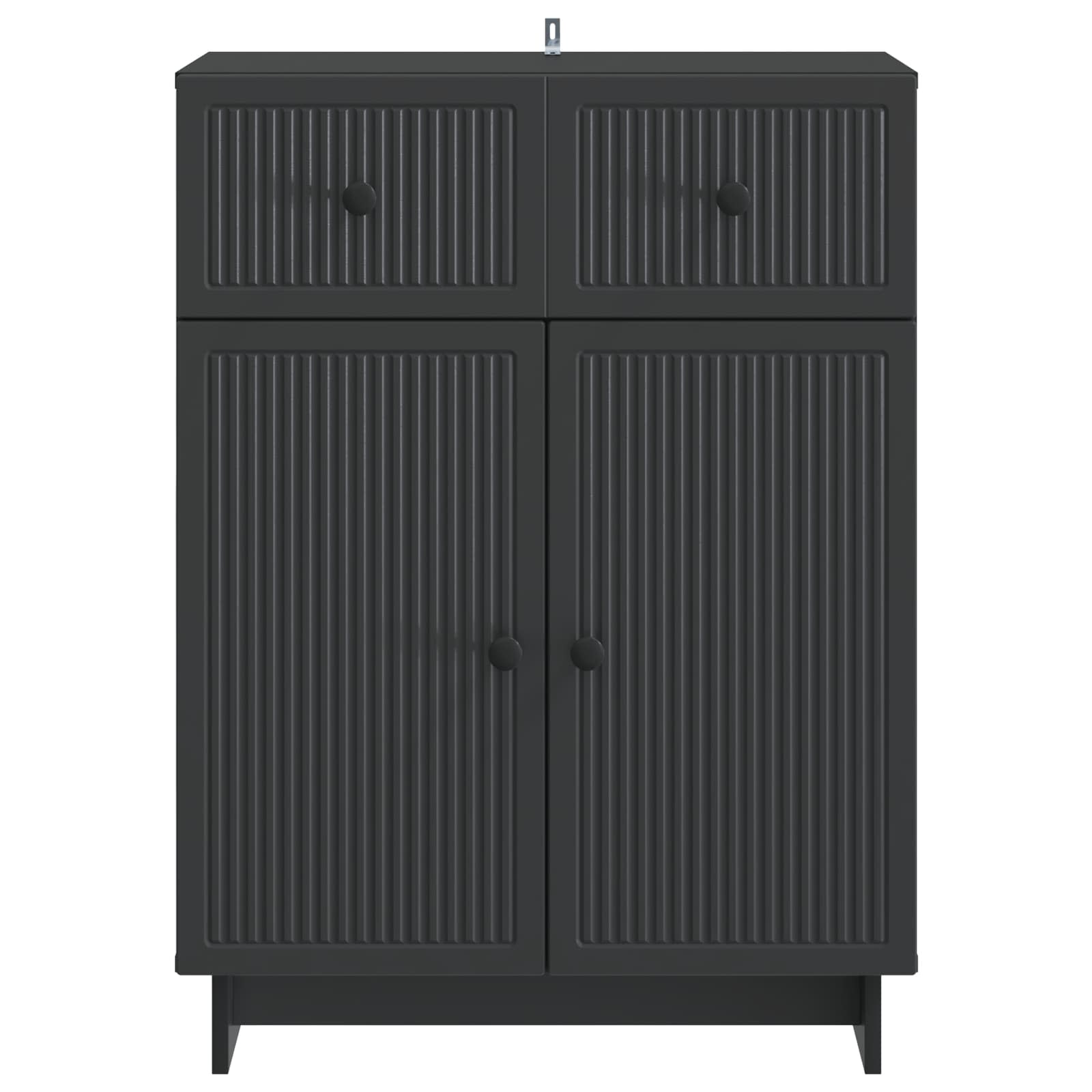 Sideboard Schwarz 66 x 34,5 x 90 cm Holzwerkstoff