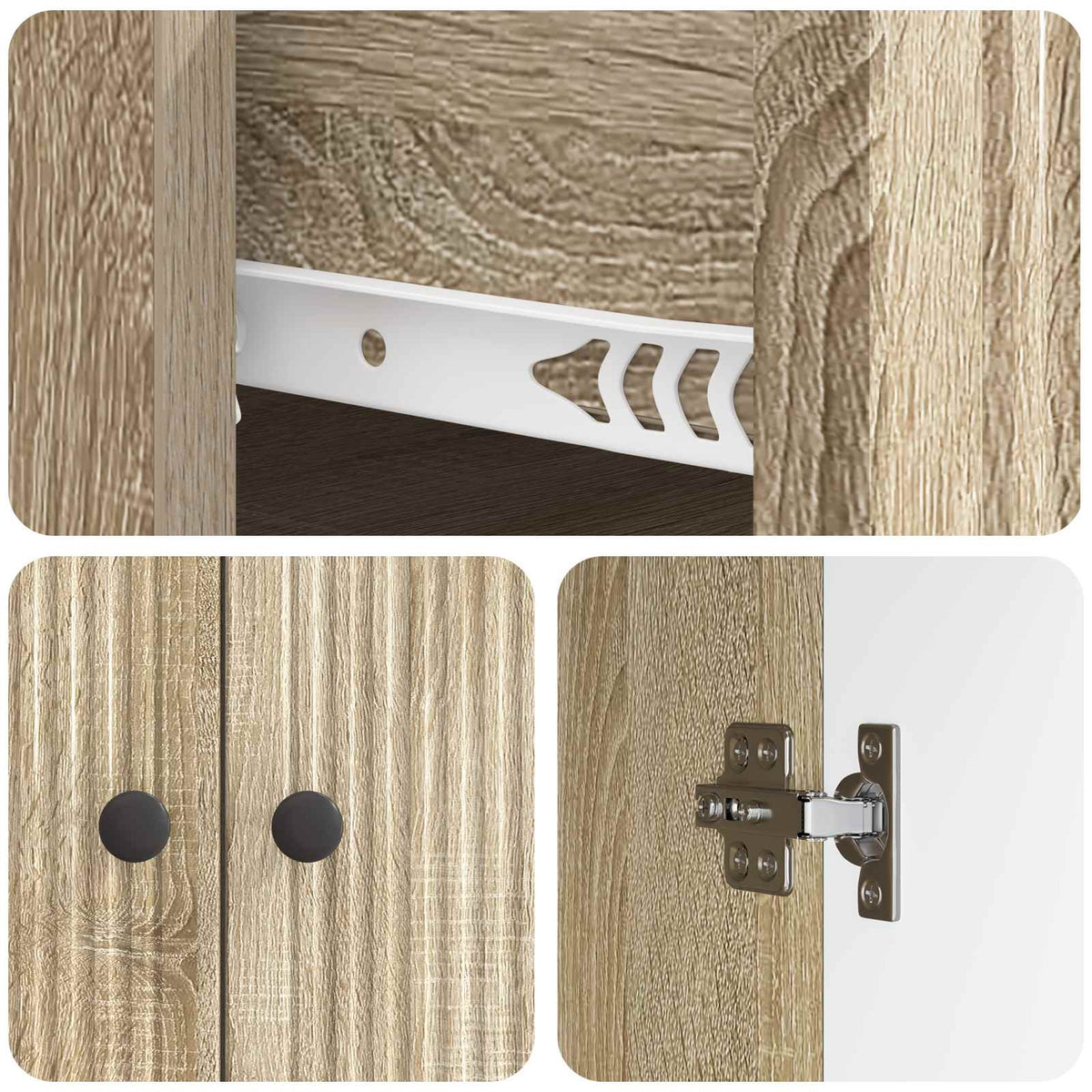 Sideboard Sonoma-Eiche 66 x 34,5 x 90 cm Holzwerkstoff