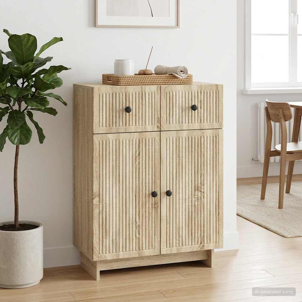 Sideboard Sonoma-Eiche 66 x 34,5 x 90 cm Holzwerkstoff