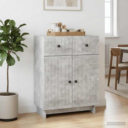 Sideboard Betongrau 66 x 34,5 x 90 cm Holzwerkstoff