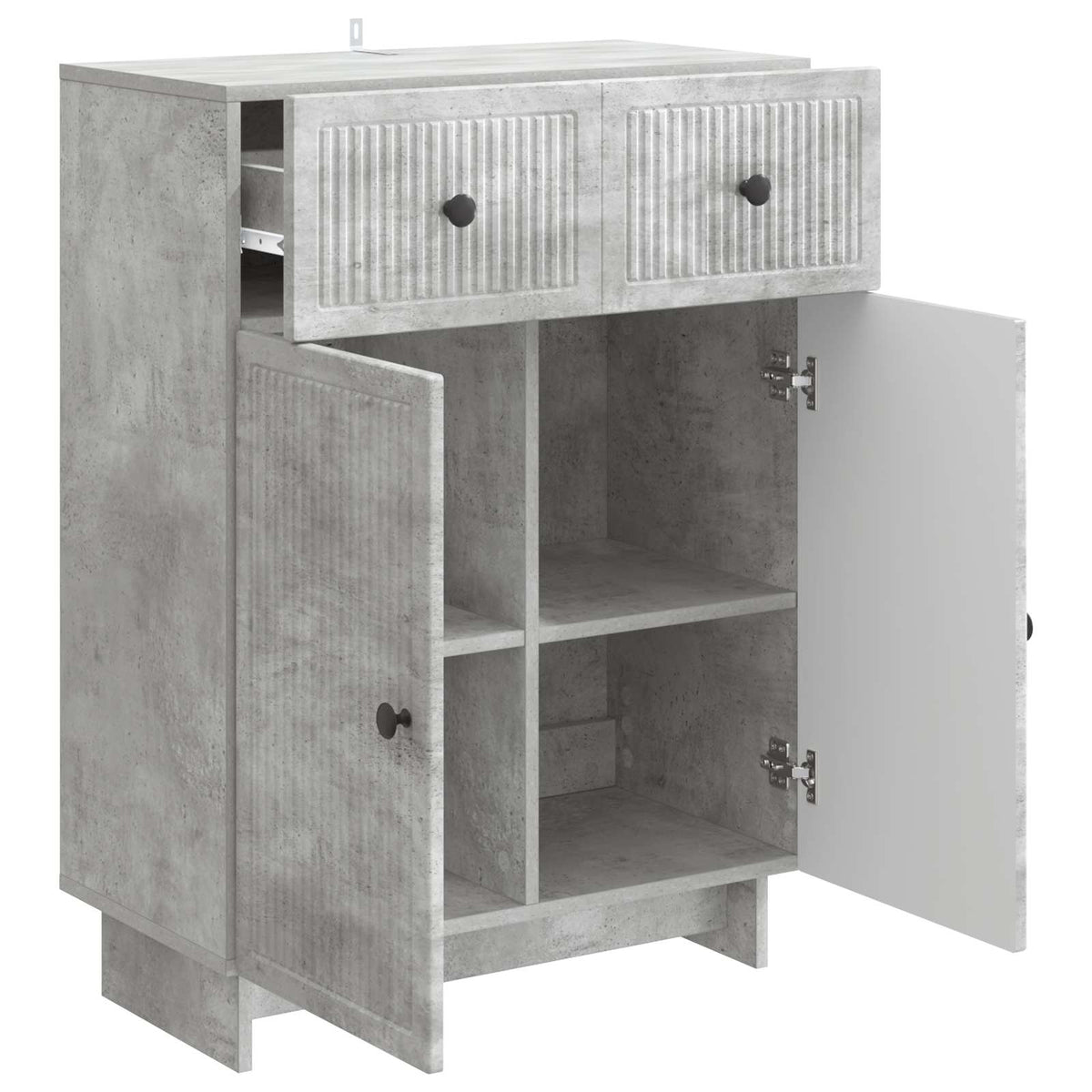 Sideboard Betongrau 66 x 34,5 x 90 cm Holzwerkstoff