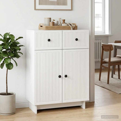 Sideboard Hochglanz Weiß 66 x 34,5 x 90 cm Holzwerkstoff