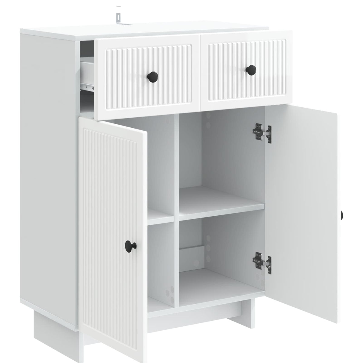Sideboard Hochglanz Weiß 66 x 34,5 x 90 cm Holzwerkstoff