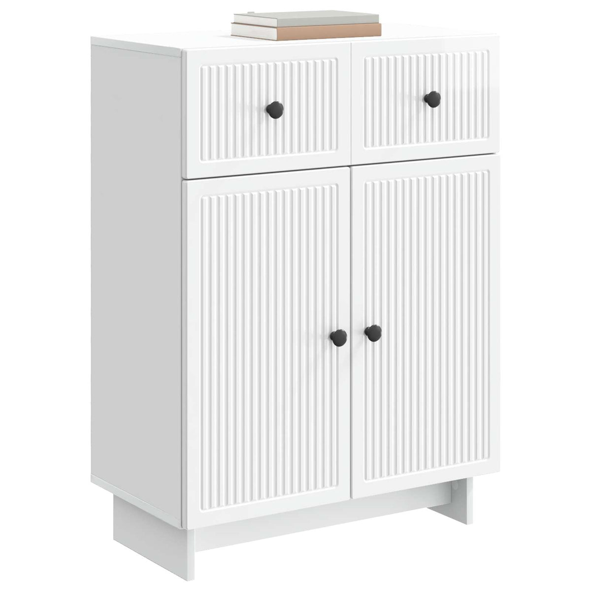 Sideboard Hochglanz Weiß 66 x 34,5 x 90 cm Holzwerkstoff