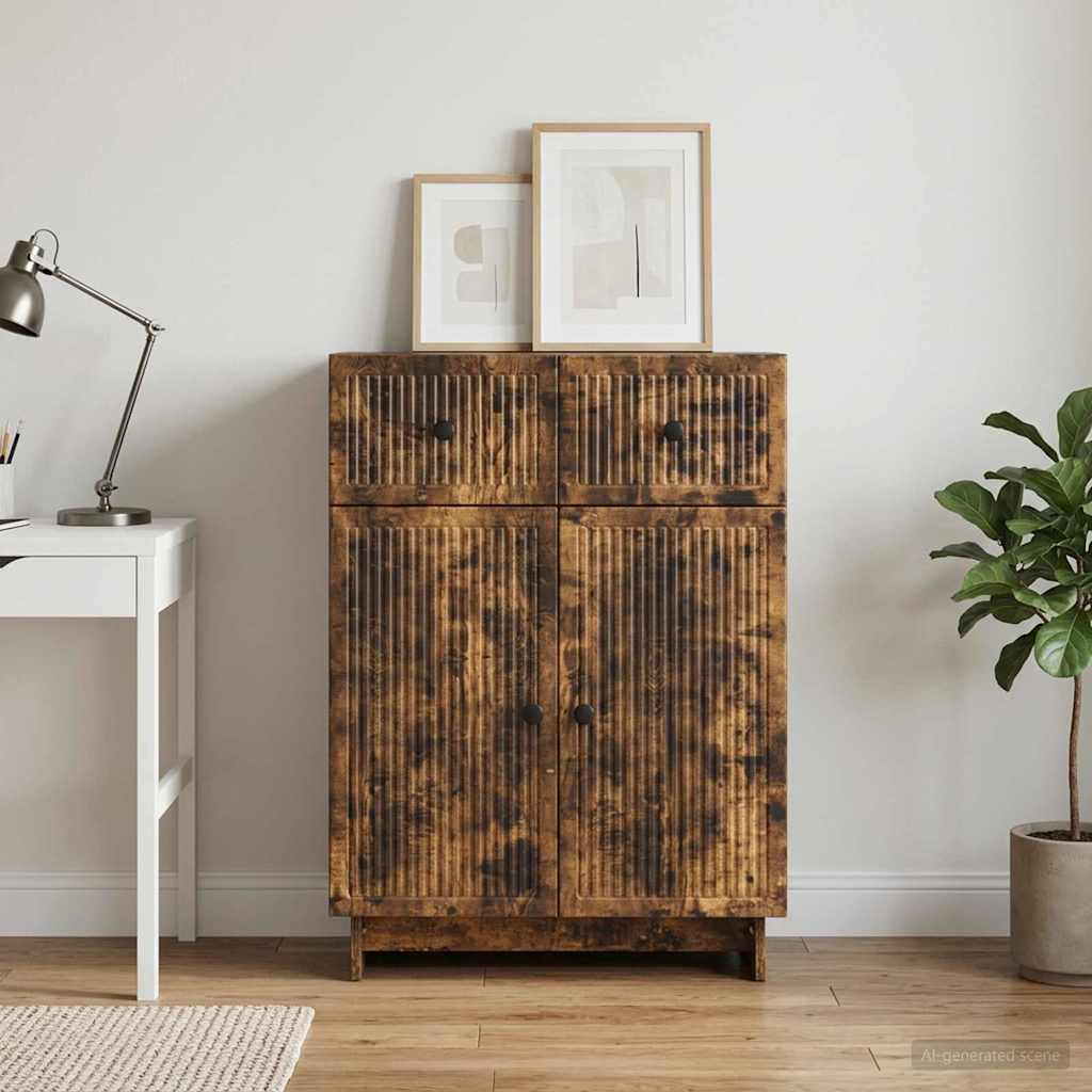 Sideboard Räuchereiche 66 x 34,5 x 90 cm Holzwerkstoff