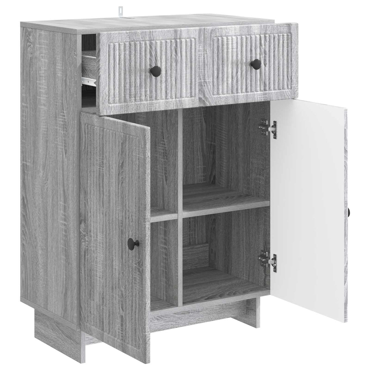 Sideboard Sonoma-Grau 66 x 34,5 x 90 cm Holzwerkstoff