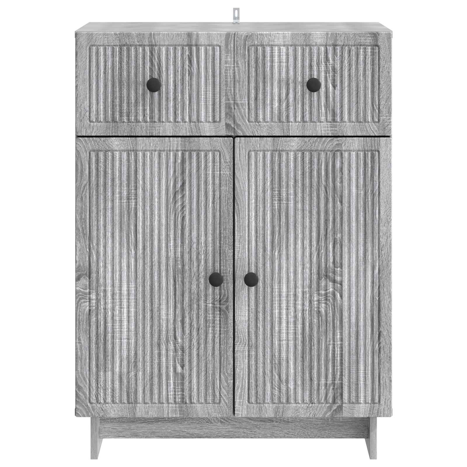 Sideboard Sonoma-Grau 66 x 34,5 x 90 cm Holzwerkstoff