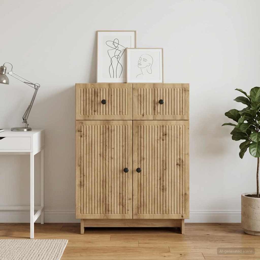 Sideboard Artisan-Eiche 66 x 34,5 x 90 cm Holzwerkstoff