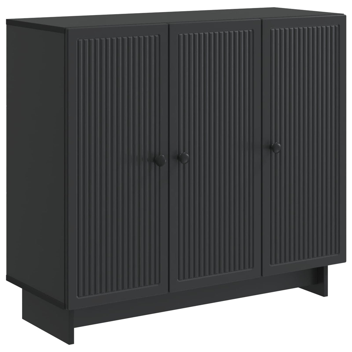 Sideboard Schwarz 89 x 34,5 x 80 cm Holzwerkstoff