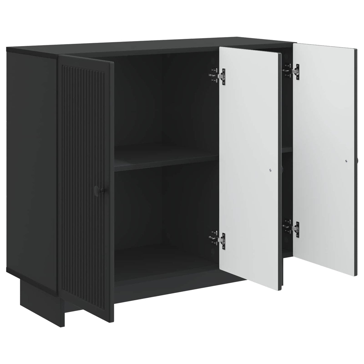 Sideboard Schwarz 89 x 34,5 x 80 cm Holzwerkstoff