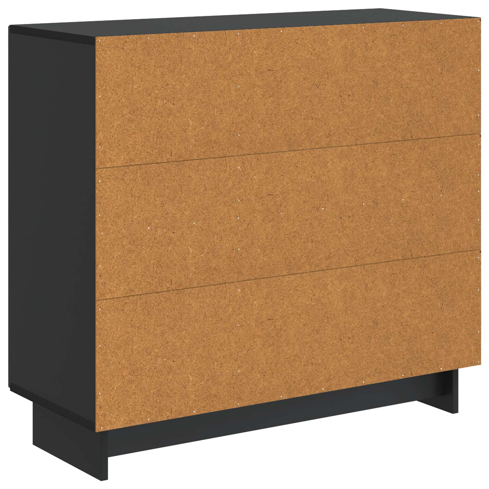 Sideboard Schwarz 89 x 34,5 x 80 cm Holzwerkstoff