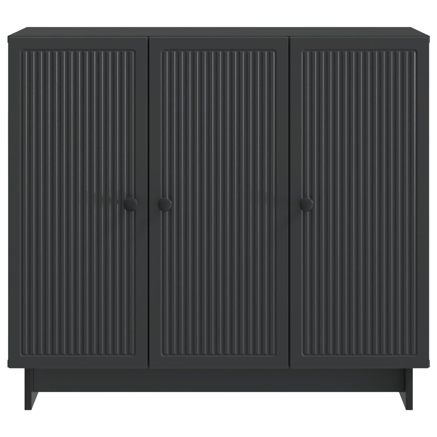 Sideboard Schwarz 89 x 34,5 x 80 cm Holzwerkstoff
