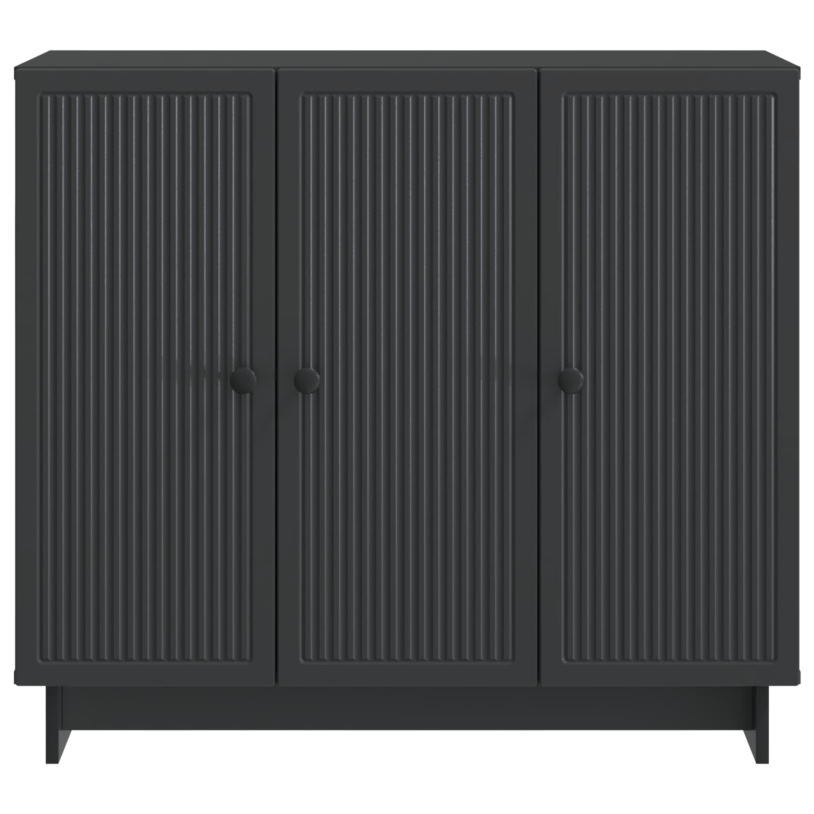 Sideboard Schwarz 89 x 34,5 x 80 cm Holzwerkstoff