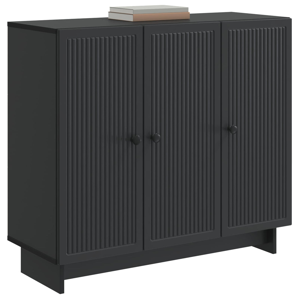 Sideboard Schwarz 89 x 34,5 x 80 cm Holzwerkstoff