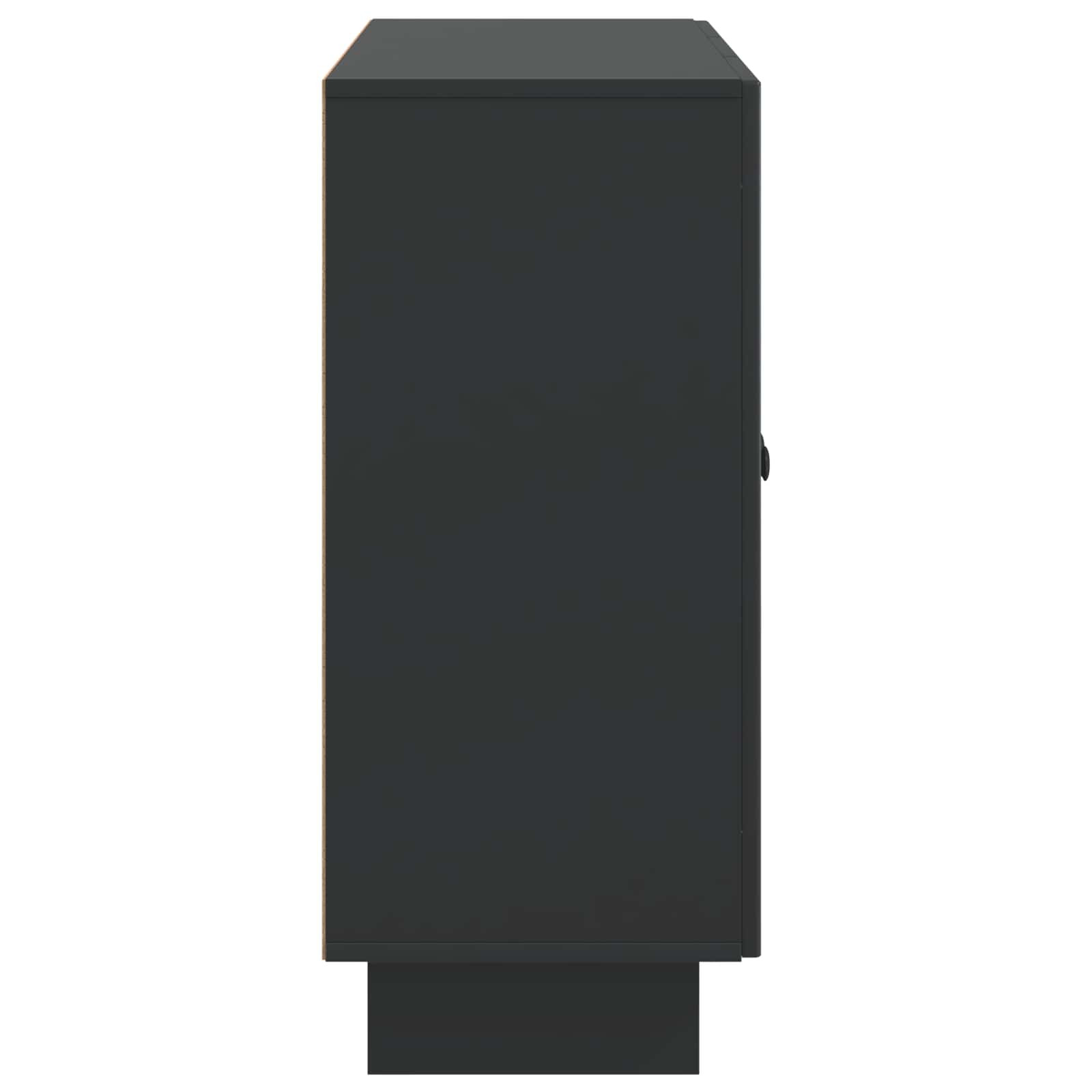 Sideboard Schwarz 89 x 34,5 x 80 cm Holzwerkstoff