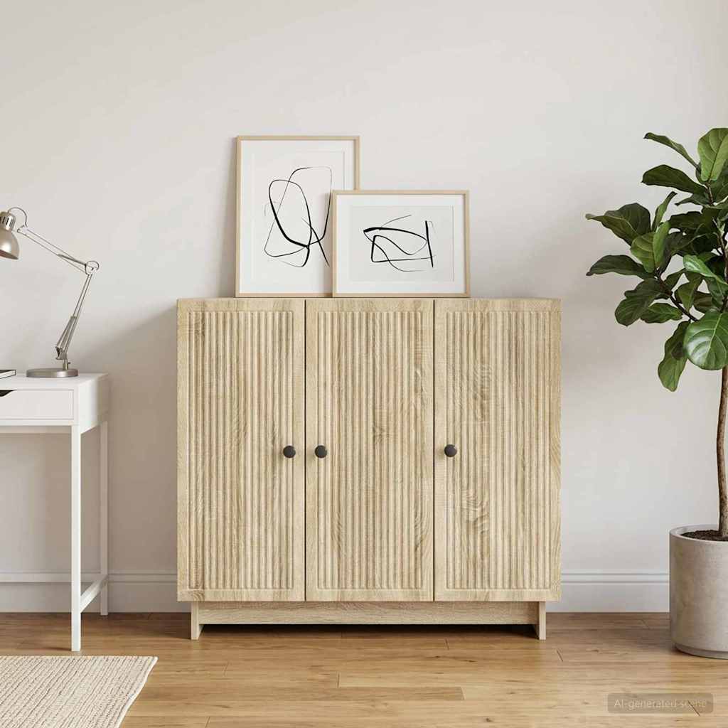 Sideboard Sonoma-Eiche 89 x 34,5 x 80 cm Holzwerkstoff