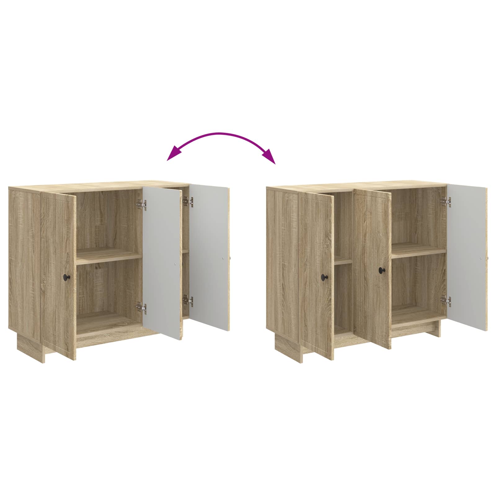 Sideboard Sonoma-Eiche 89 x 34,5 x 80 cm Holzwerkstoff