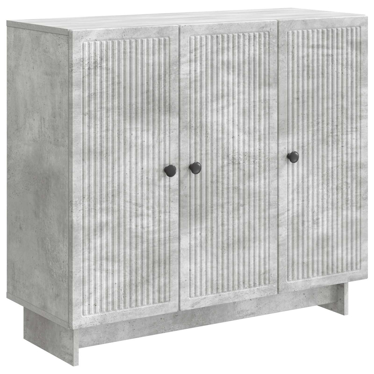 Sideboard Betongrau 89 x 34,5 x 80 cm Holzwerkstoff