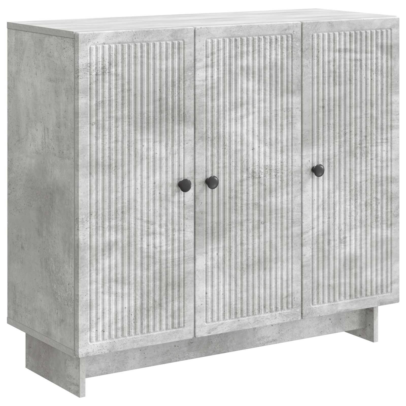 Sideboard Betongrau 89 x 34,5 x 80 cm Holzwerkstoff