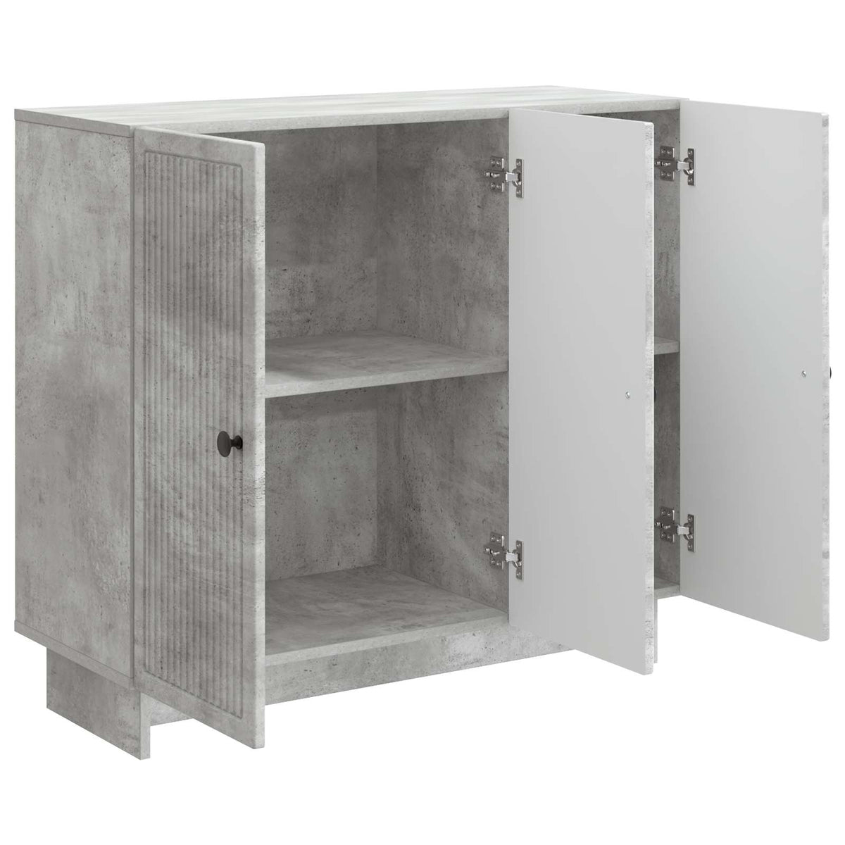 Sideboard Betongrau 89 x 34,5 x 80 cm Holzwerkstoff