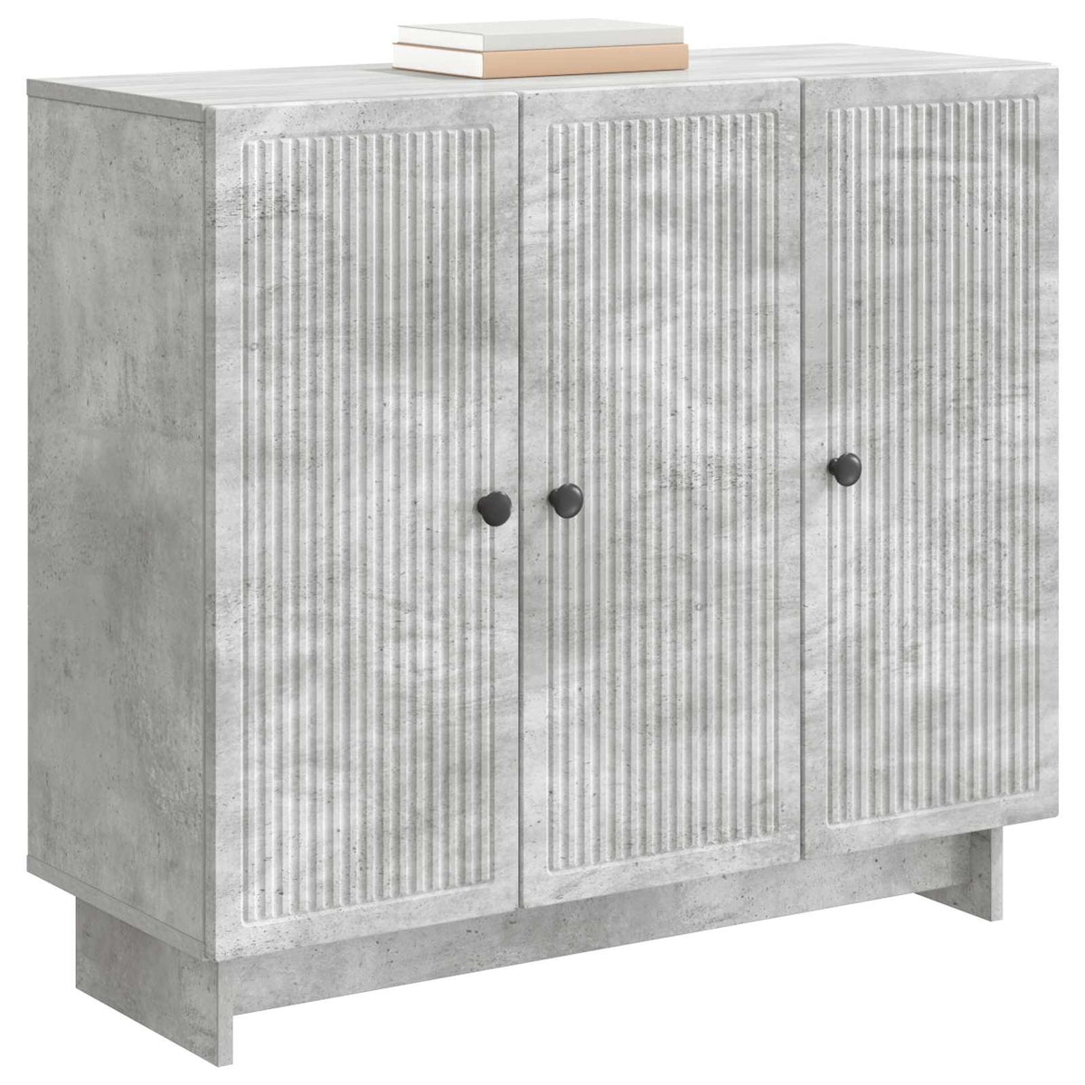 Sideboard Betongrau 89 x 34,5 x 80 cm Holzwerkstoff