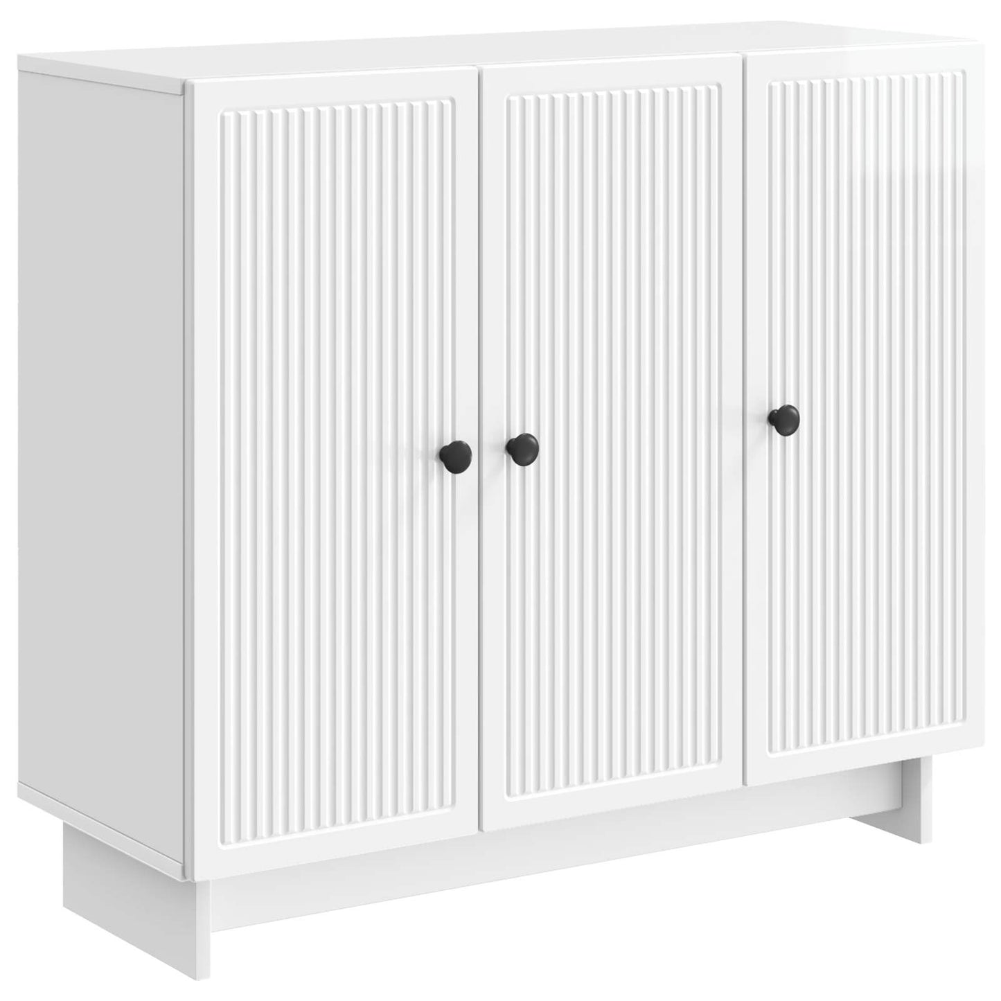 Sideboard Hochglanz Weiß 89 x 34,5 x 80 cm Holzwerkstoff