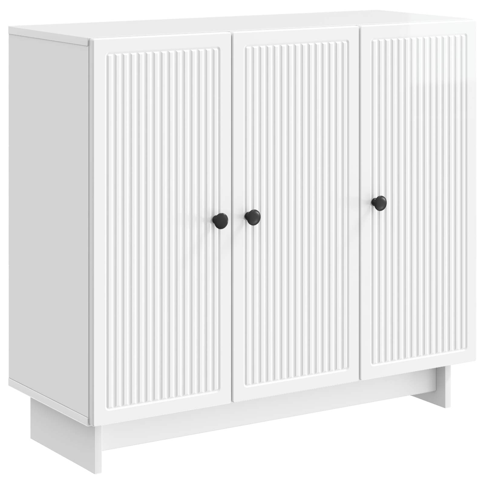 Sideboard Hochglanz Weiß 89 x 34,5 x 80 cm Holzwerkstoff