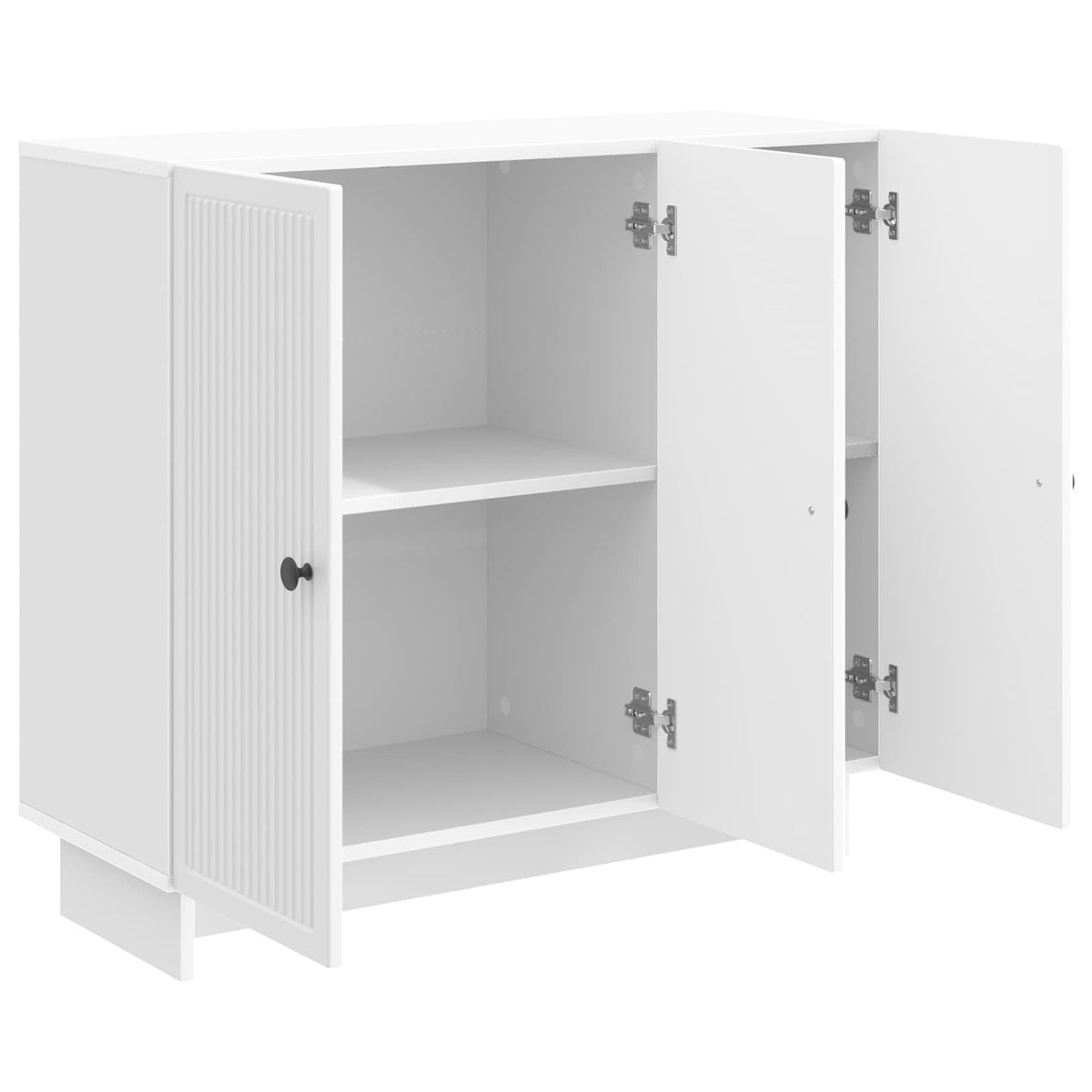 Sideboard Hochglanz Weiß 89 x 34,5 x 80 cm Holzwerkstoff