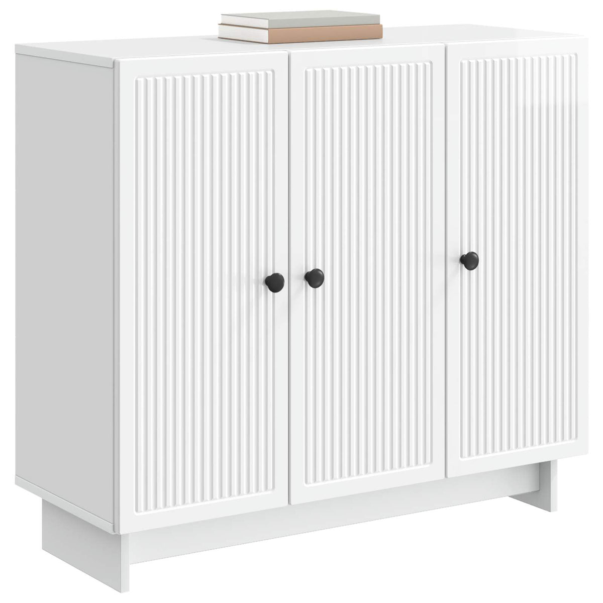 Sideboard Hochglanz Weiß 89 x 34,5 x 80 cm Holzwerkstoff